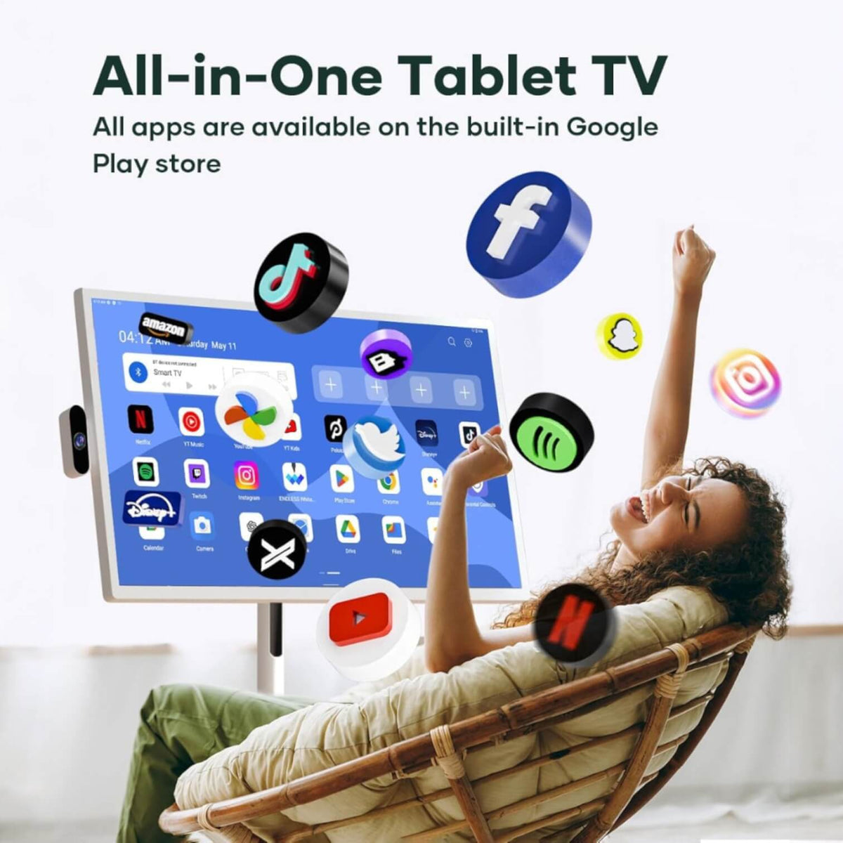🎉2026 Anniversary Sale | 4K Ultra‑HD Portable Smart TV For Home & Outdoor