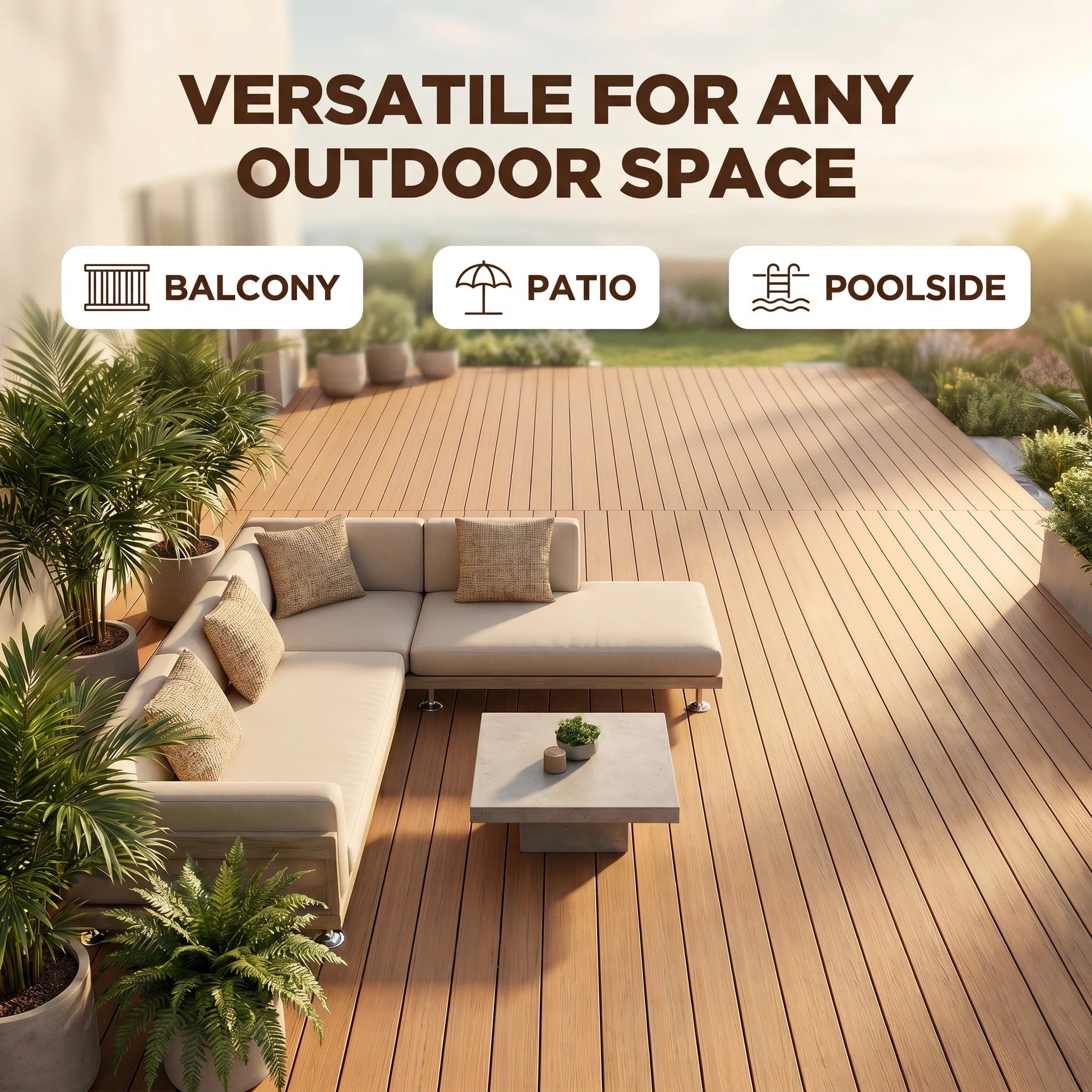Adjustable Support WPC Deck Tiles
